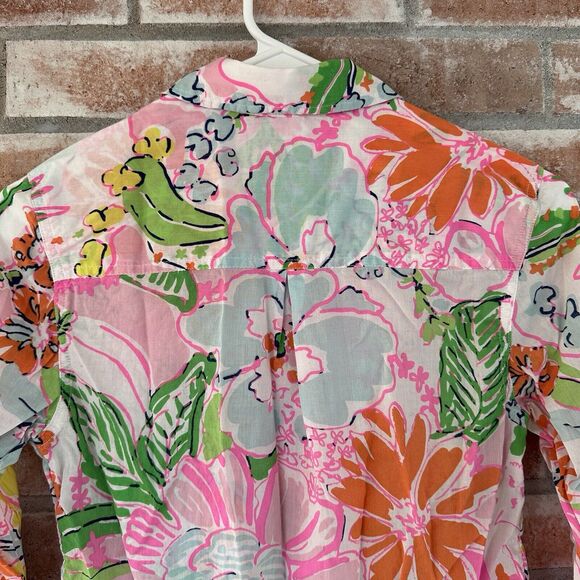 Lilly Pulitzer Target Nosey Posey Button Down Floral Pattern Size XS Cotton - Picture 8 of 9